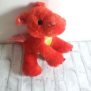 Aurora Sparkle Tales Sizzle Red Dragon Plush Toy